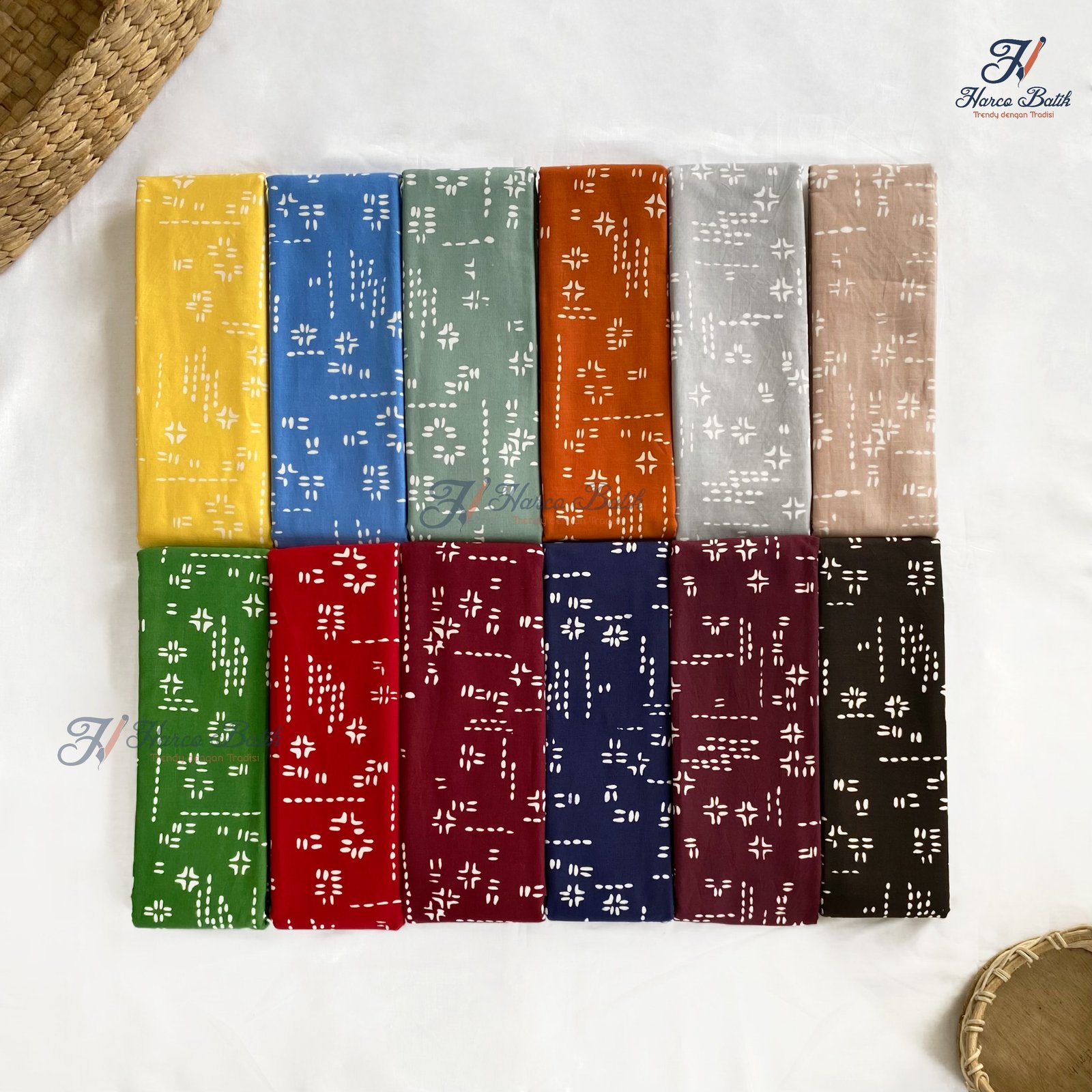 Batik Cap Kain Batik Cap Harco Motif Sashiko Garis