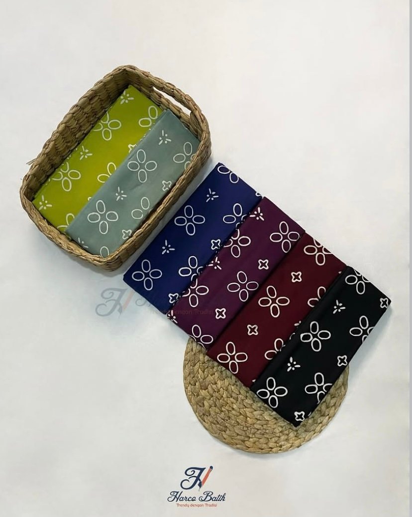 kain Batik Cap Harco Motif Bunga Ring