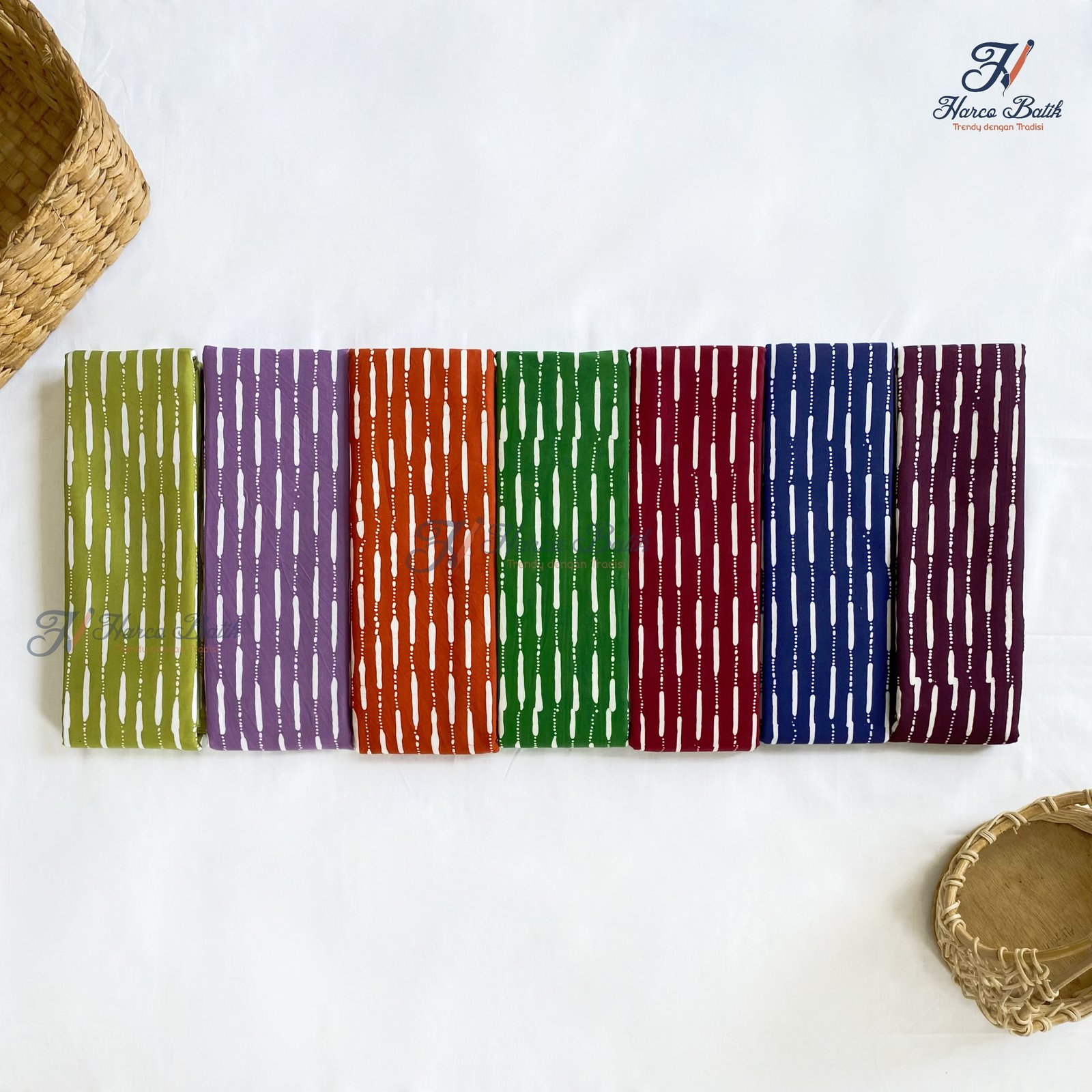 Batik Cap Kain batik Cap Harco Motif Garis Putus