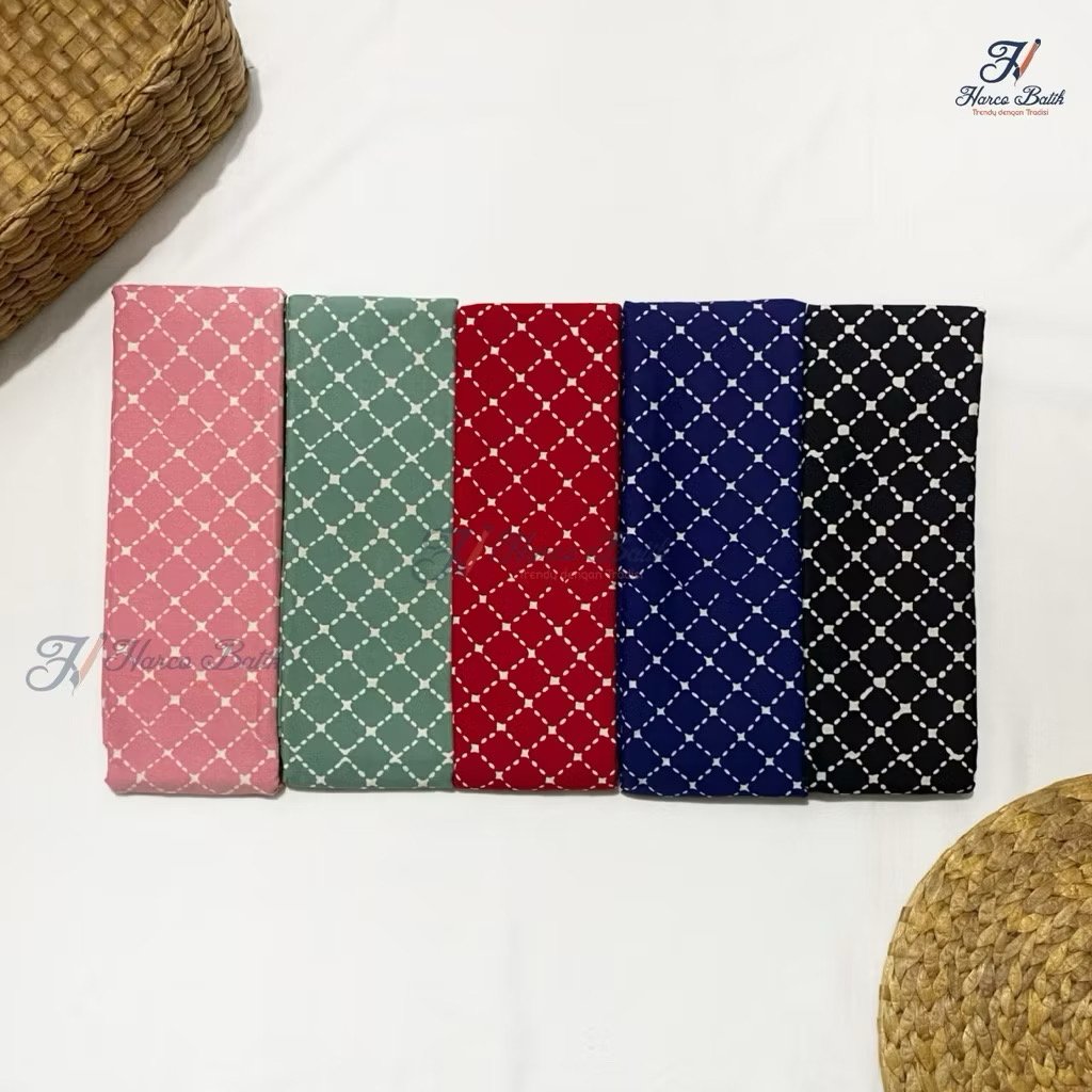 Batik Cap Kain batik cap harco motif sashiko kotak